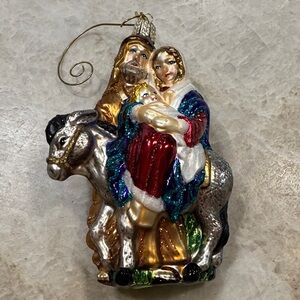 Holy Family Glass Ornament